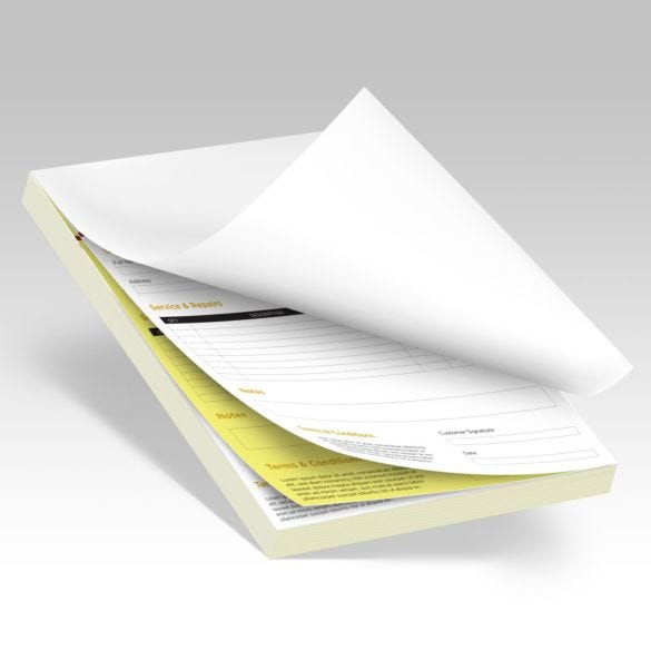 2-part carbonless forms