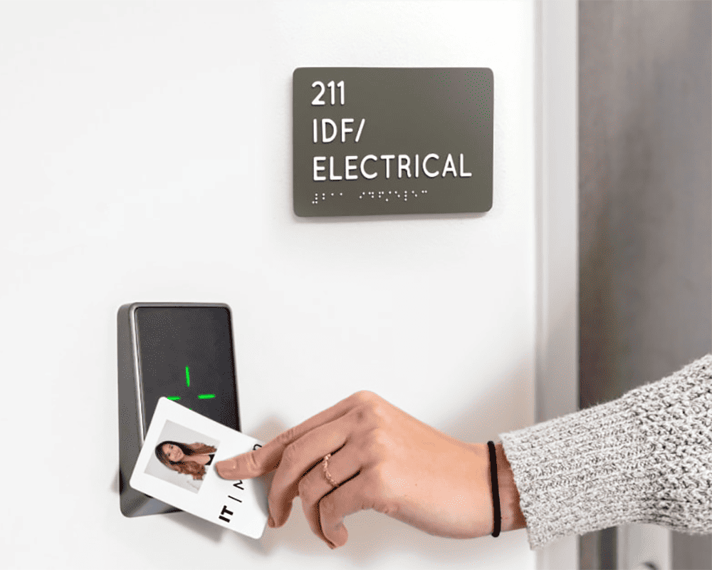 badge scanner for door access