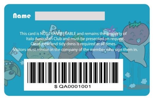 plastic membership cards