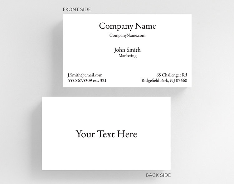 standard size business cards