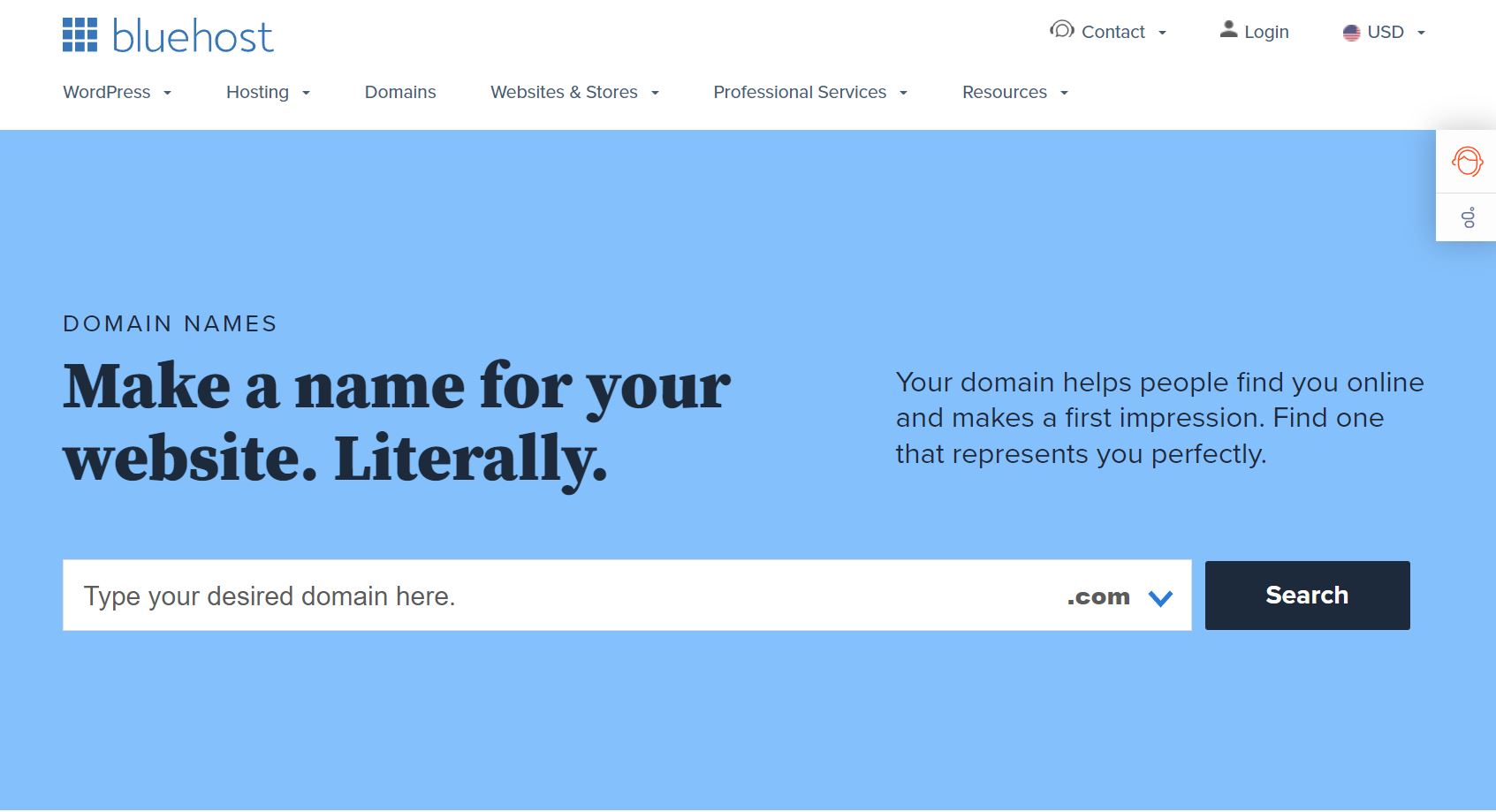 Bluehost domain registration cost