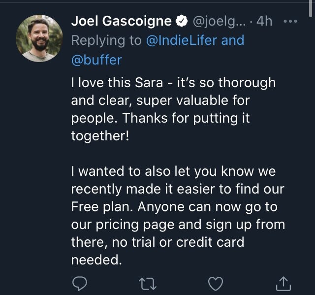 Buffer trial without credit card