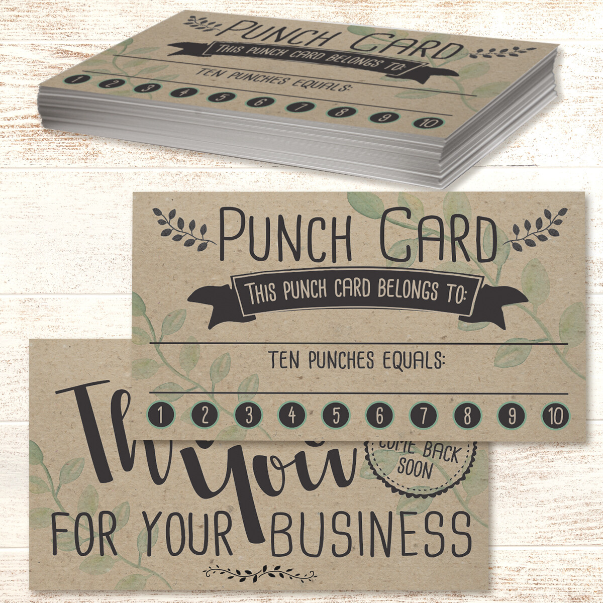 Editable business card coupons