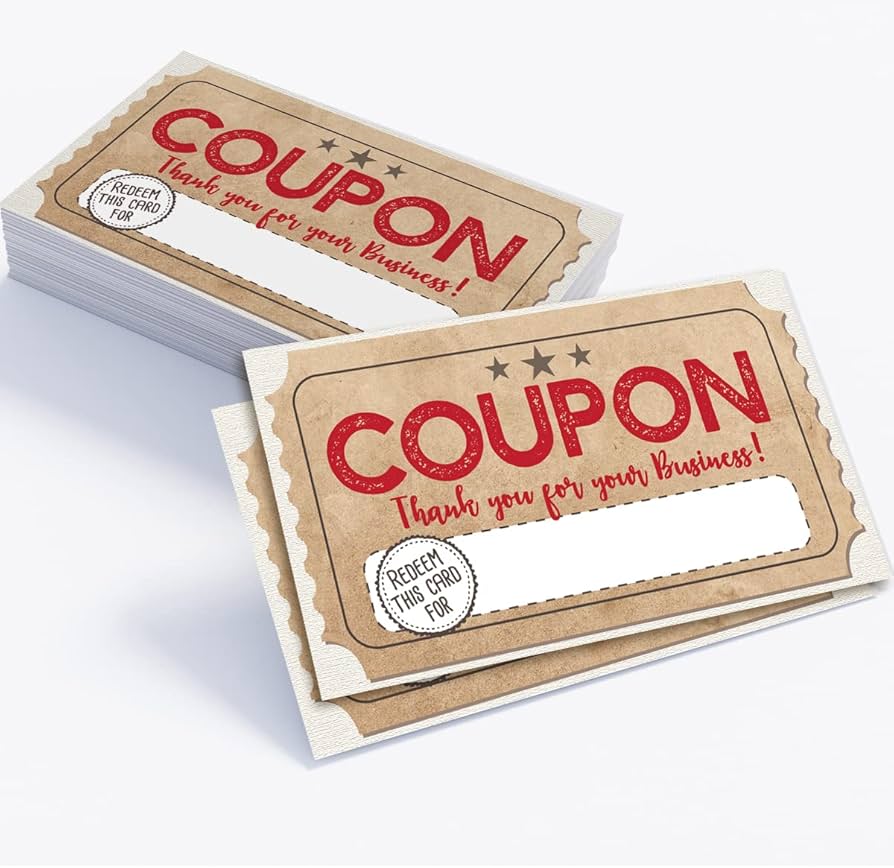 Coupon business cards