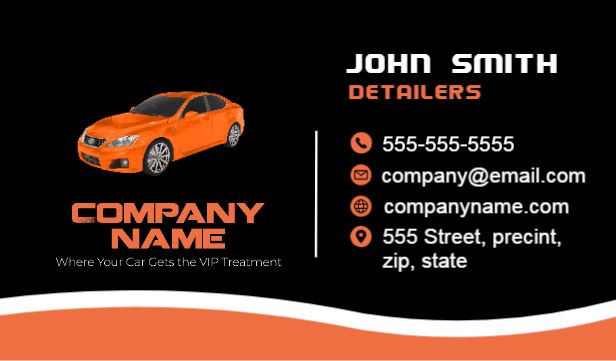 Car detailing business cards