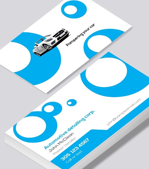 Custom car detailing cards
