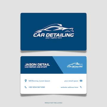 Mobile auto detailing cards