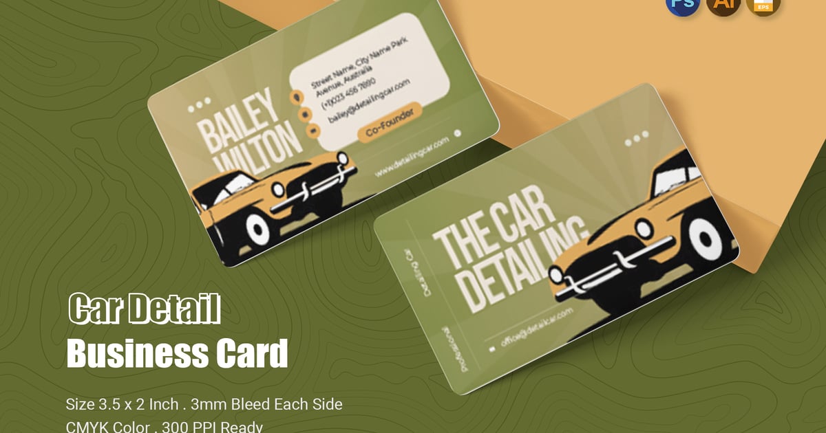 Paint correction business cards
