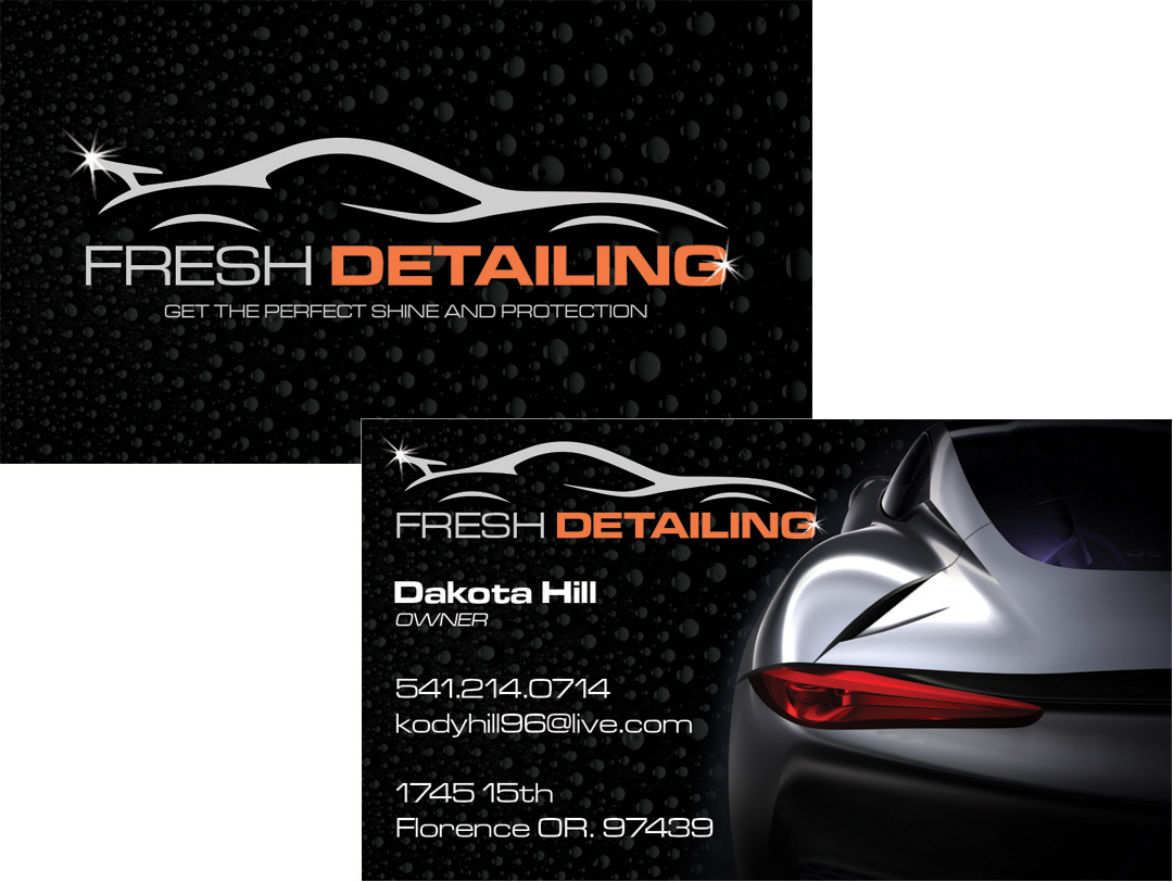 Car detailing business cards