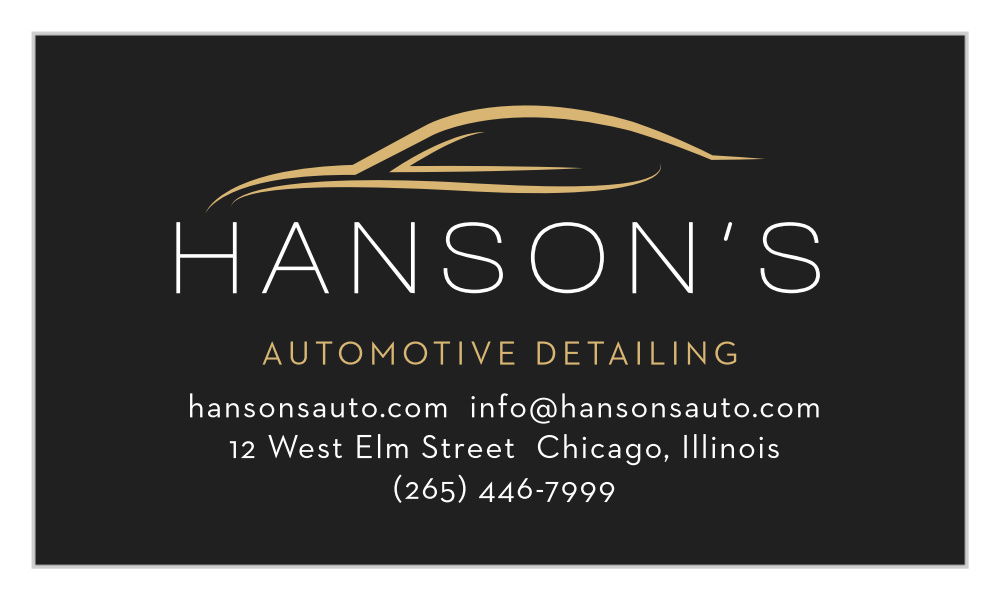 Auto detailing marketing materials