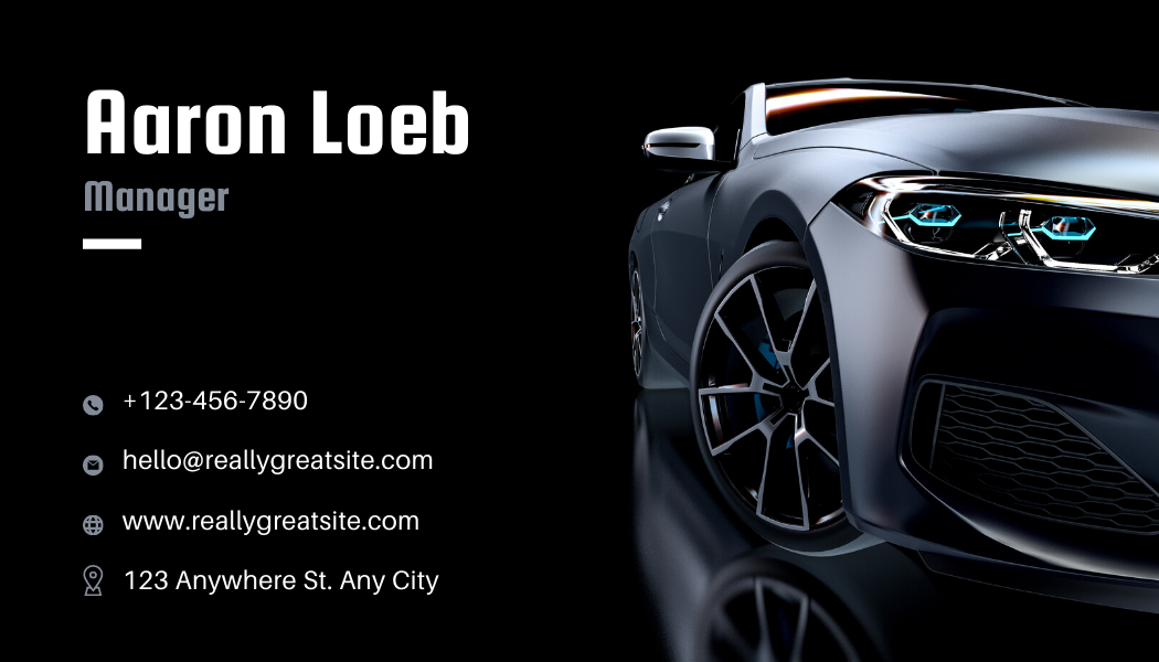 Luxury car care business cards