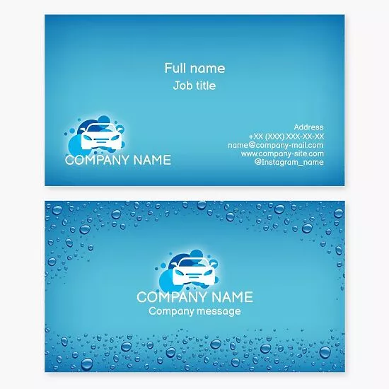 Vehicle detailing service cards