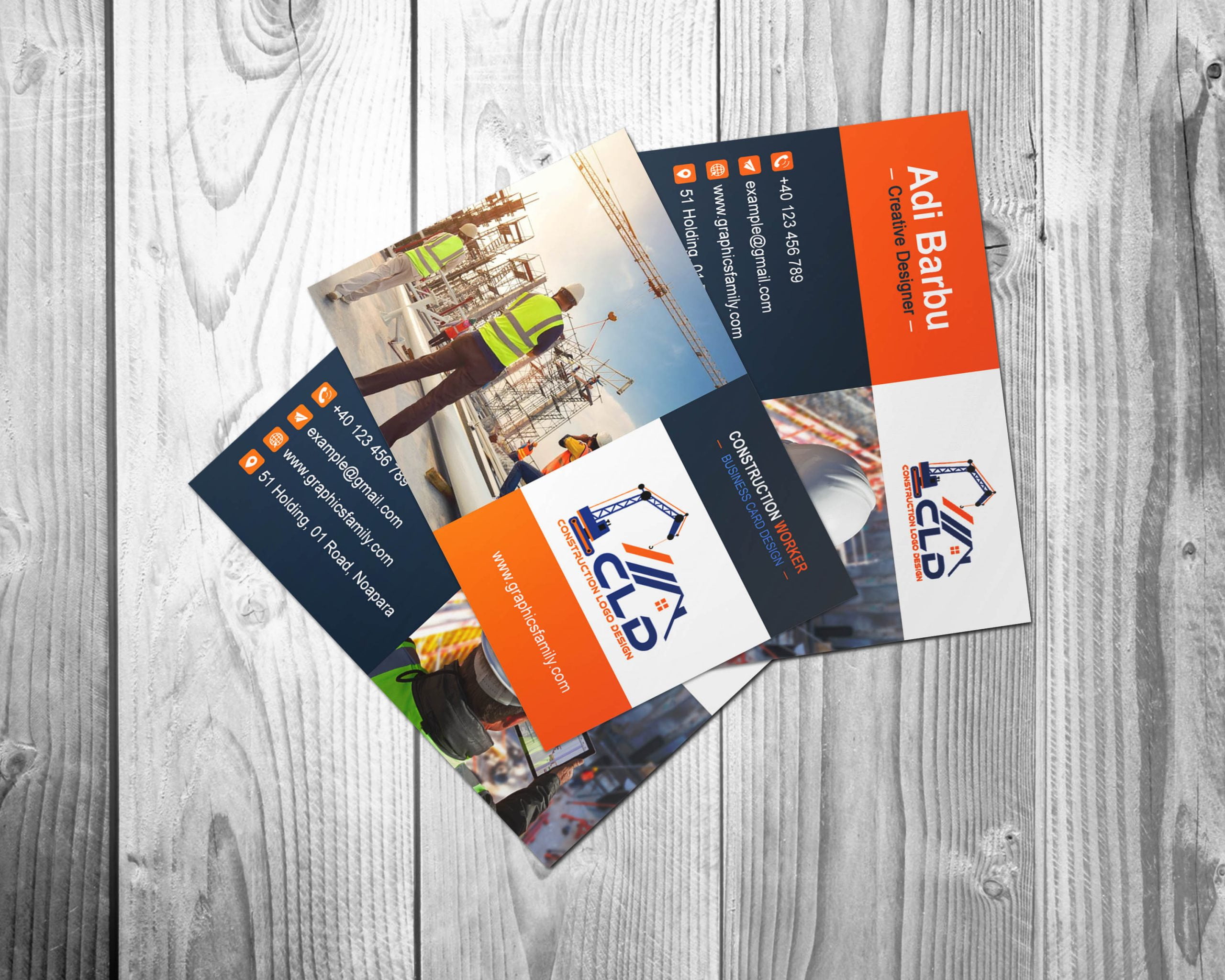 Business cards for excavation companies