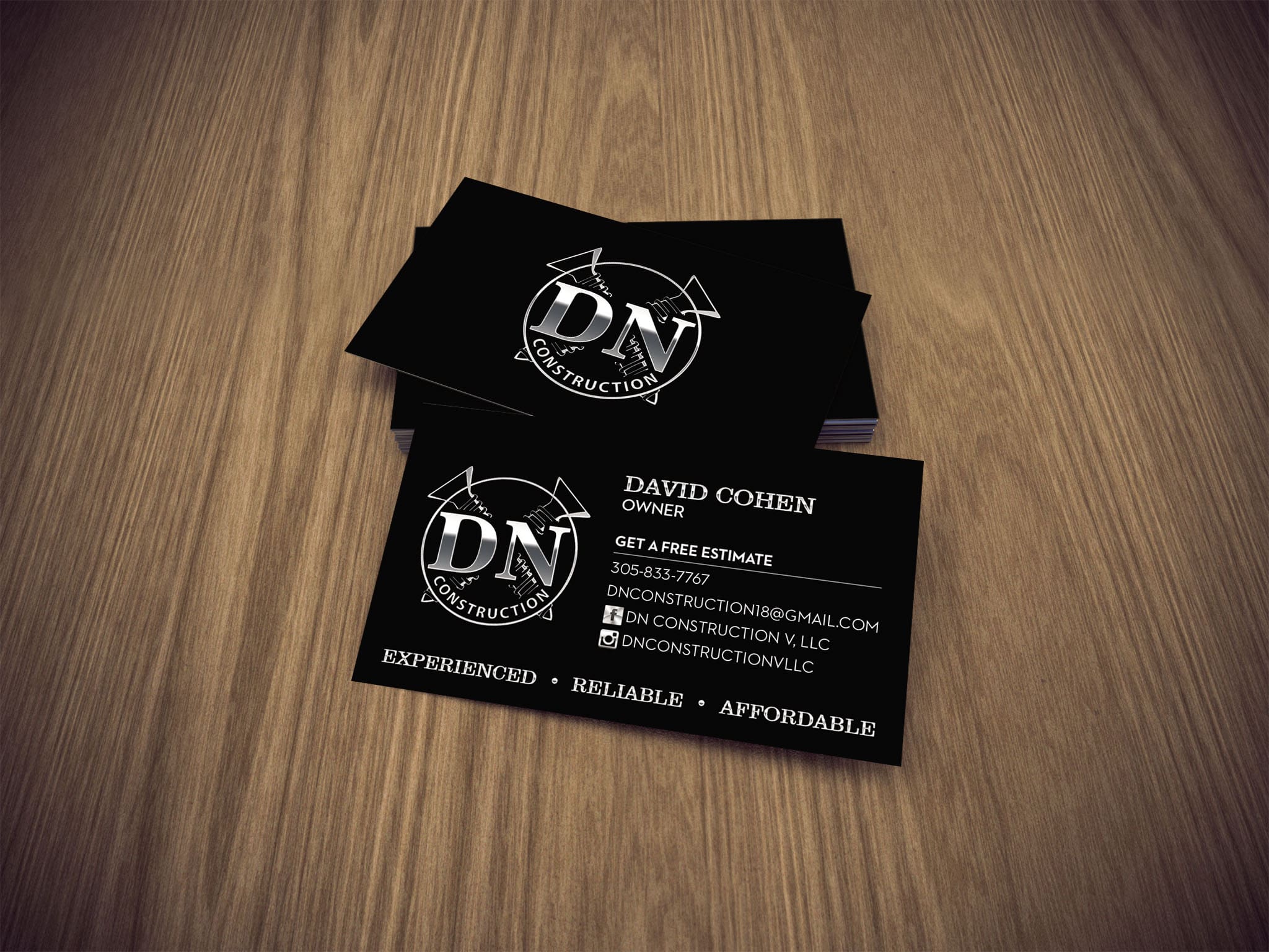Construction business cards