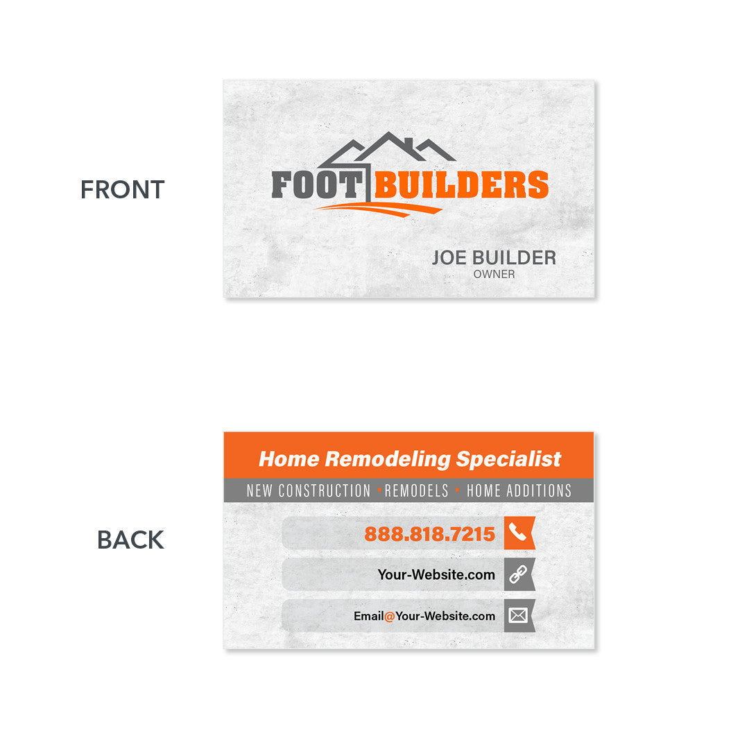 Heavy equipment business cards