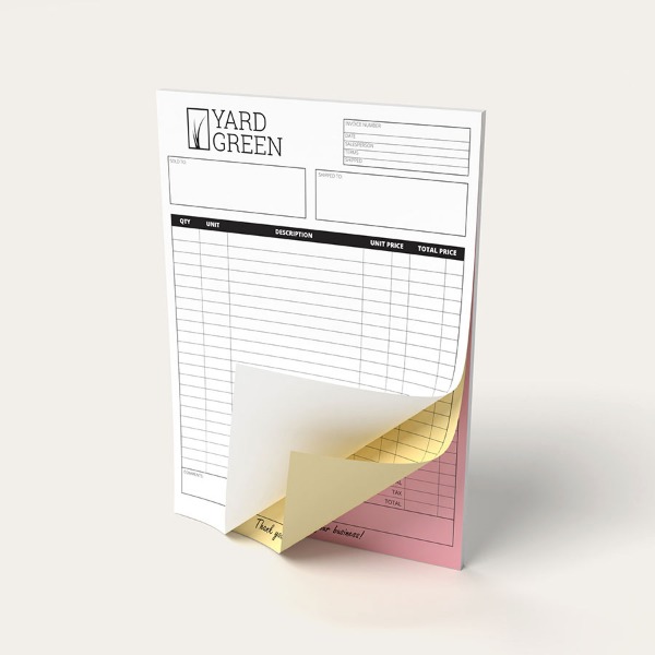 custom carbonless invoice printing