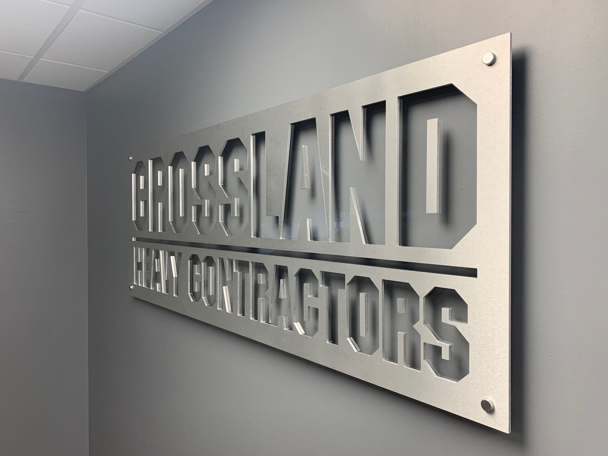 Custom Black Acrylic Logo Sign for Business Salon or Office Wall