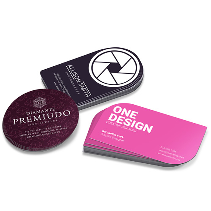 Custom shape business cards