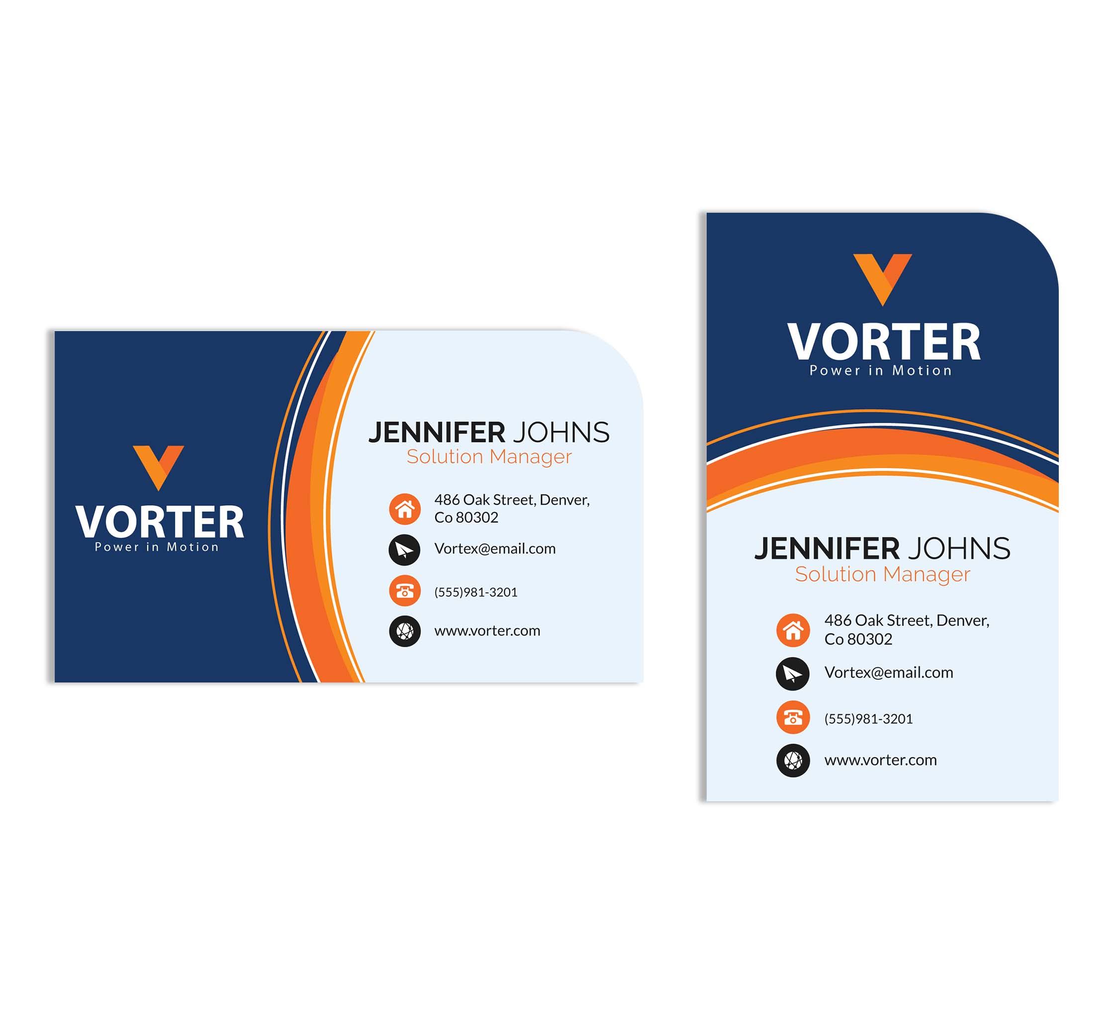 Shaped business cards