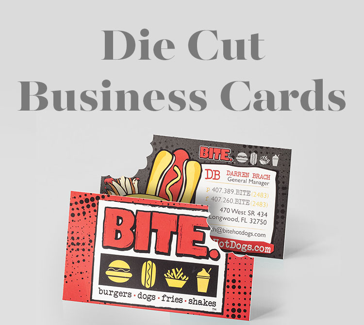 Contour cut business cards