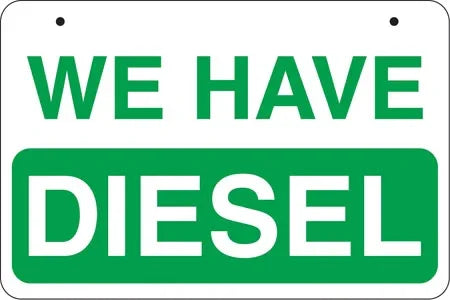 metal diesel signs