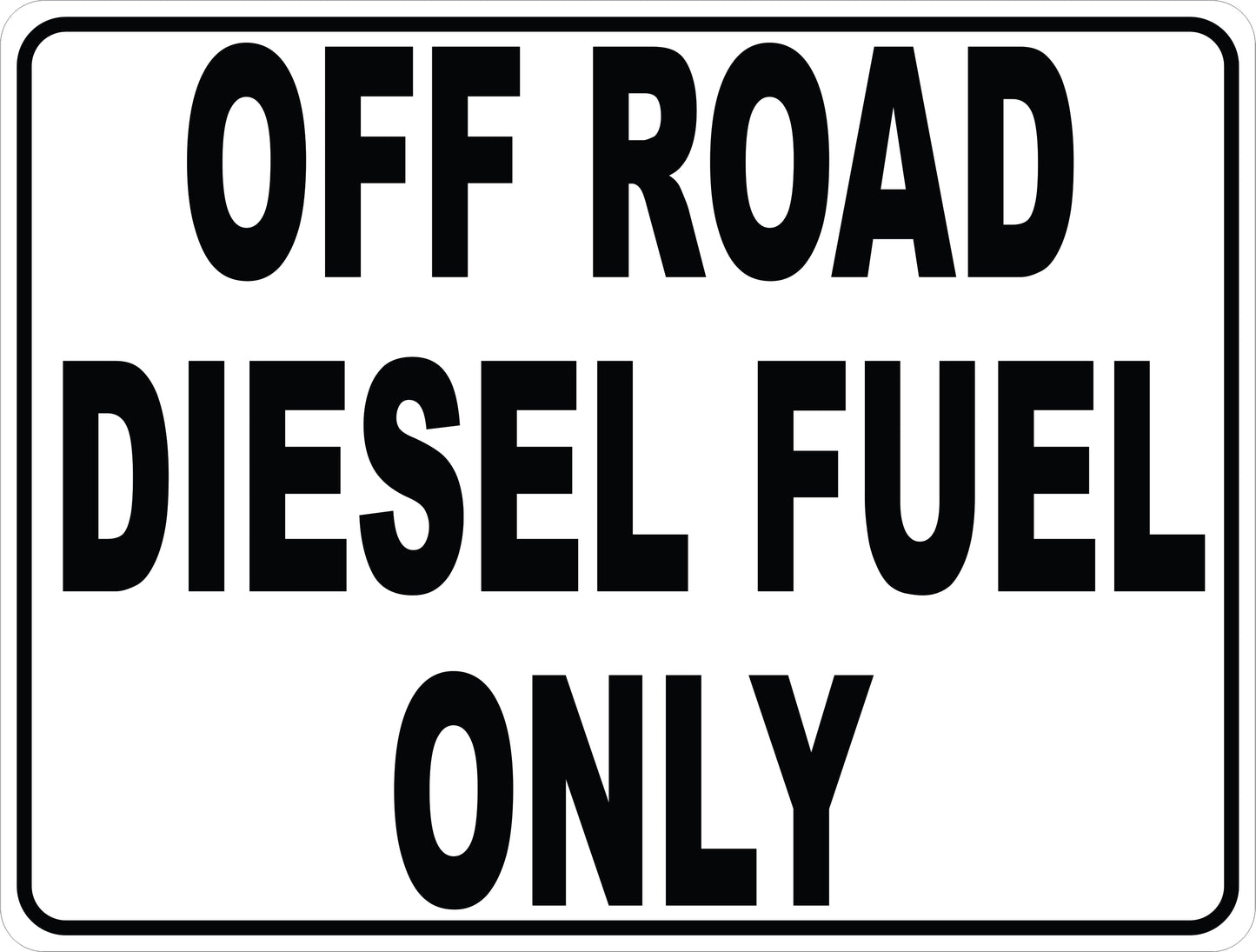 gas station diesel signs