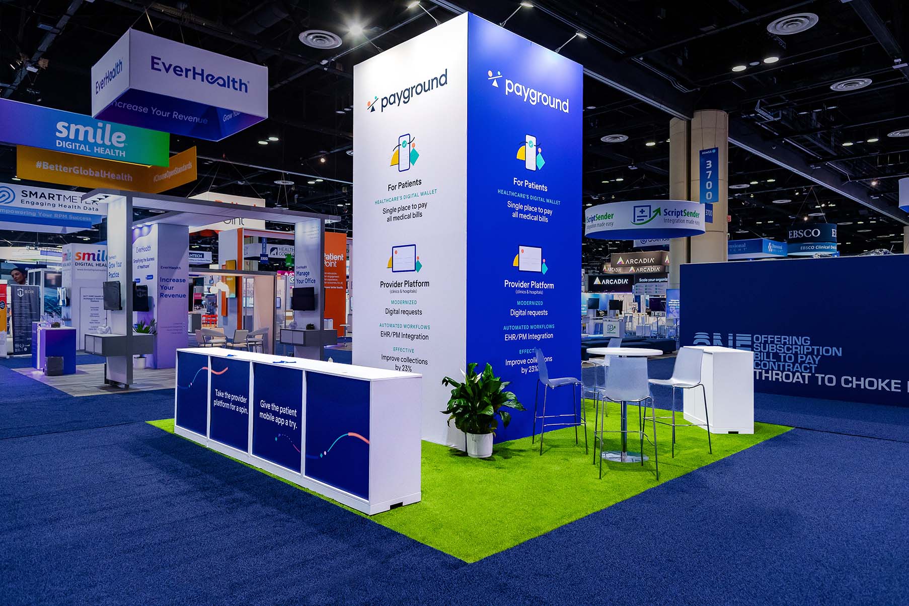 Inline booth rentals