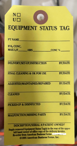 equipment status tags