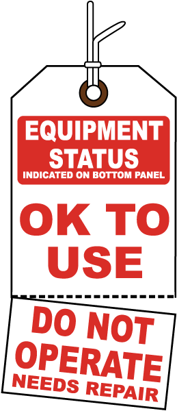 equipment status tags