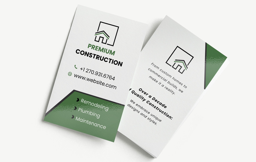construction business cards