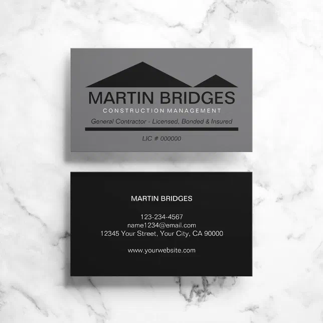 contractor business cards
