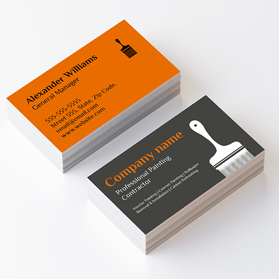 minimalist contractor card