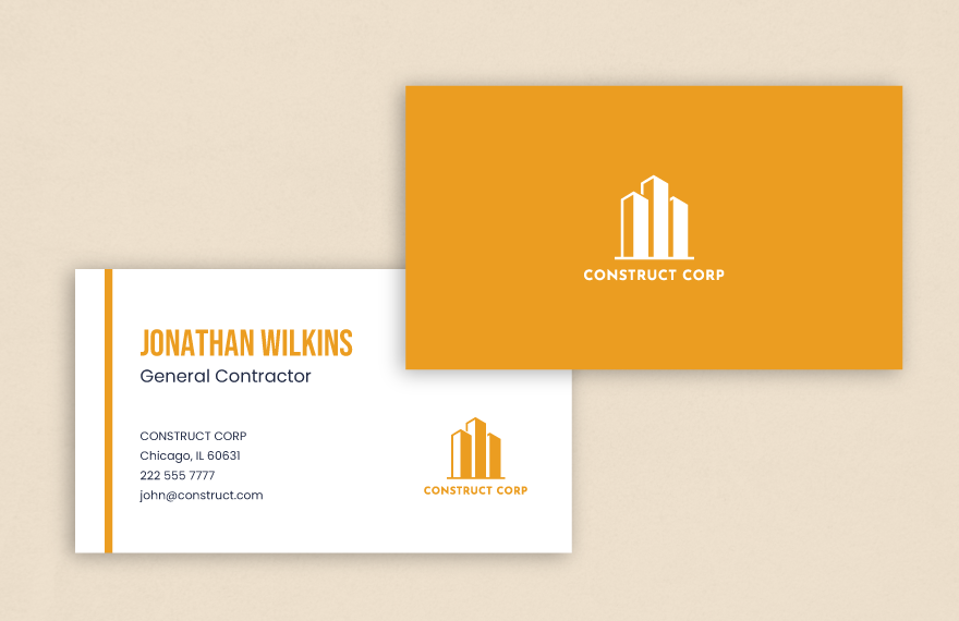 new construction business cards