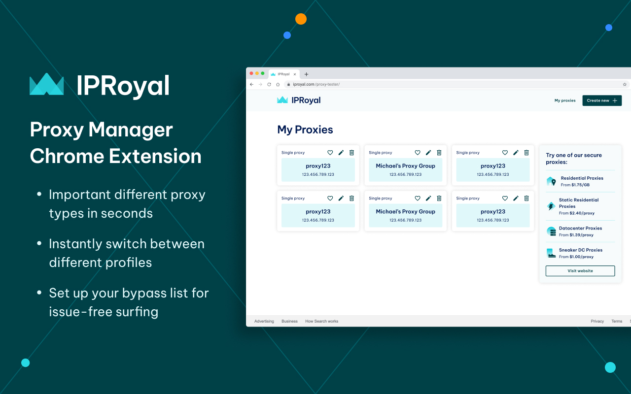 Buy IPRoyal proxies