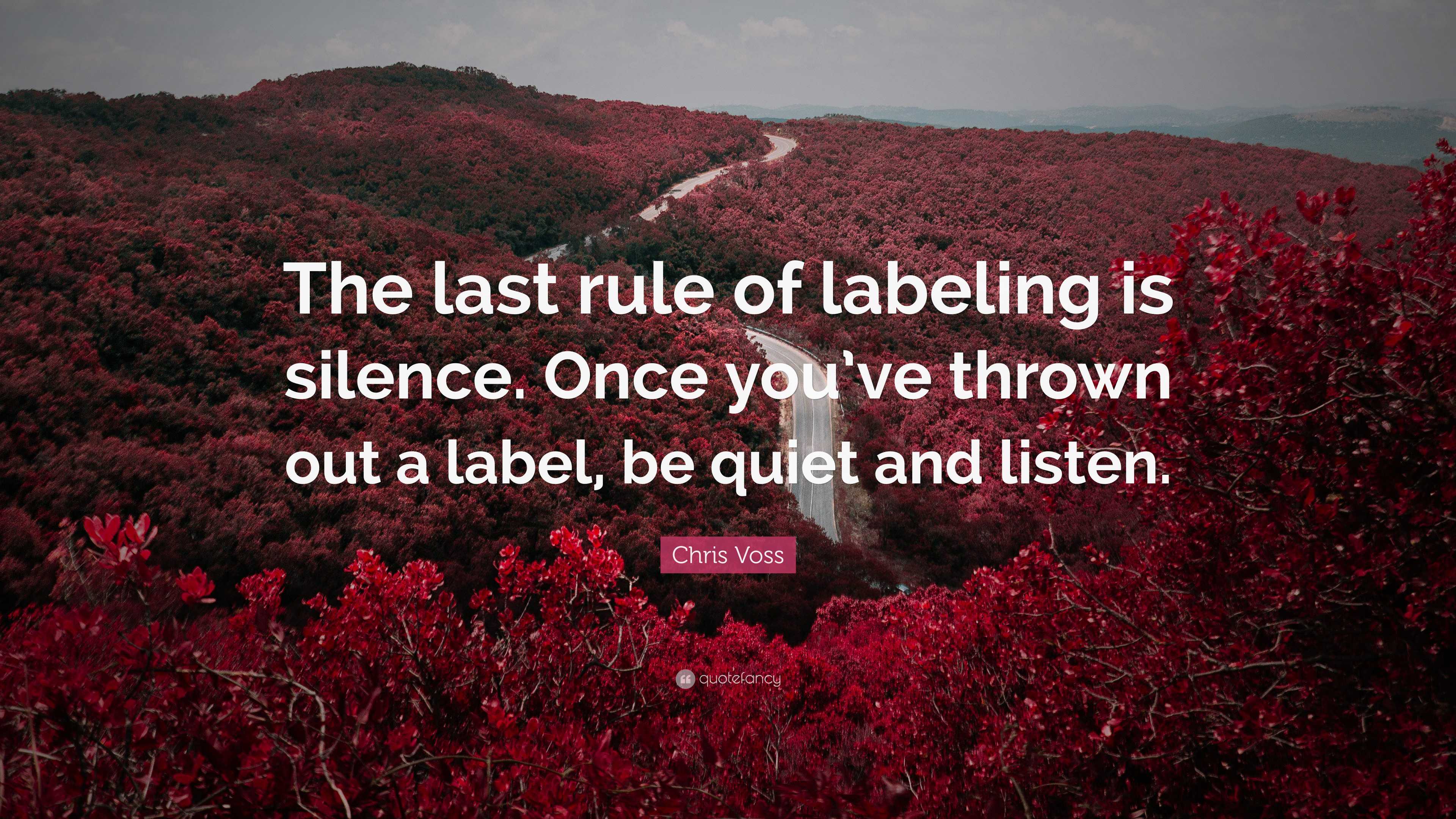 die-cut label quote