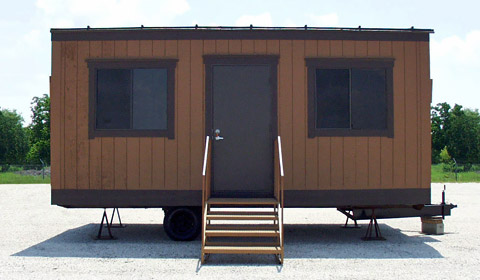 Rental of portable office trailers