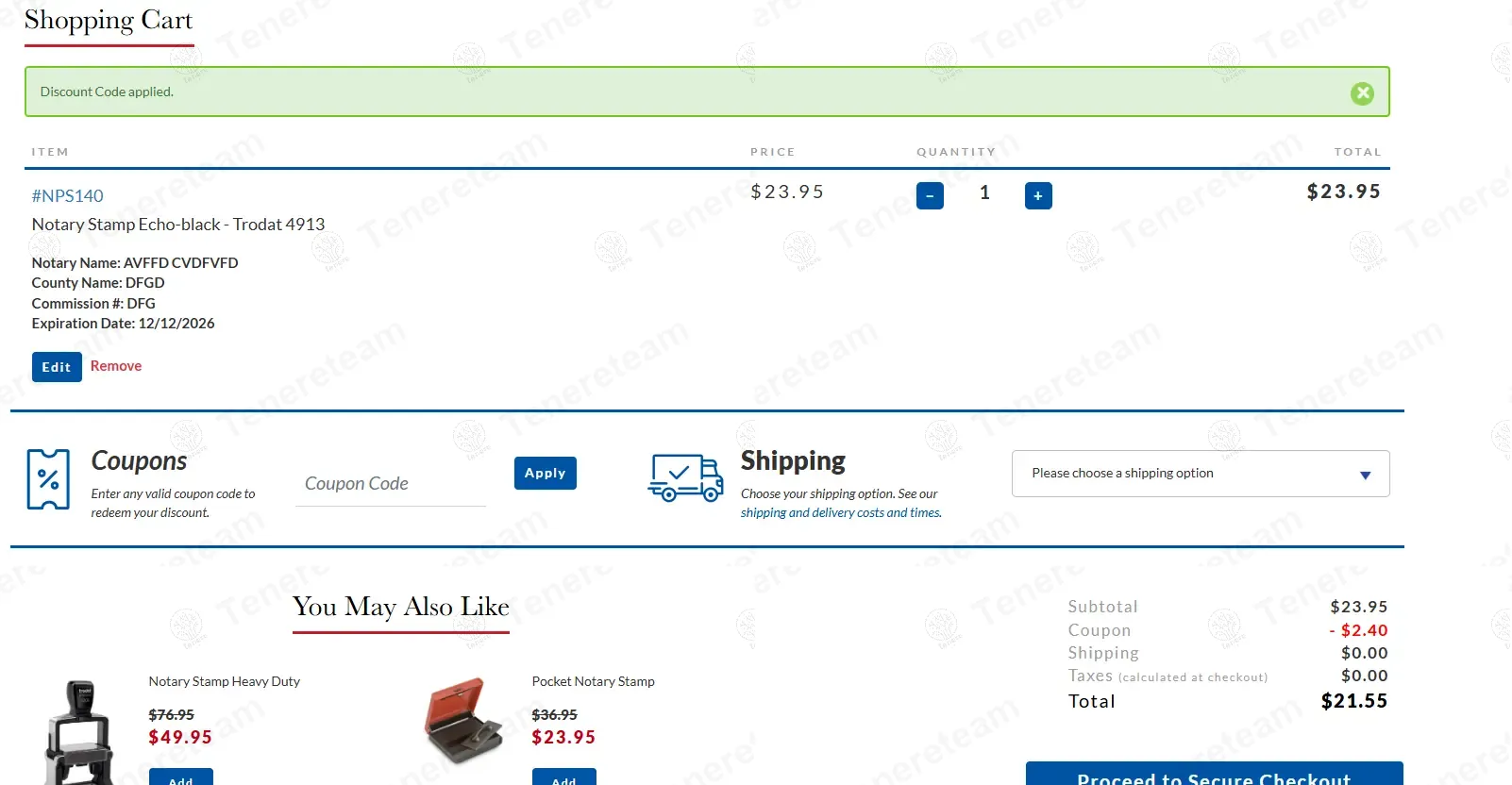 notary public supplies coupon