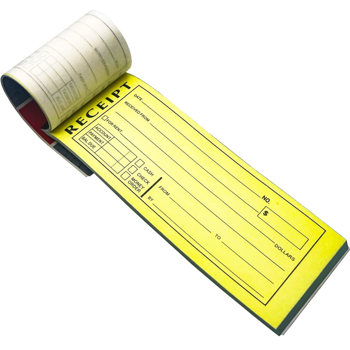 Carbonless receipt books