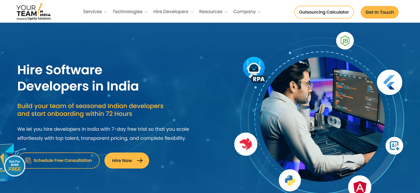 hire web developers India