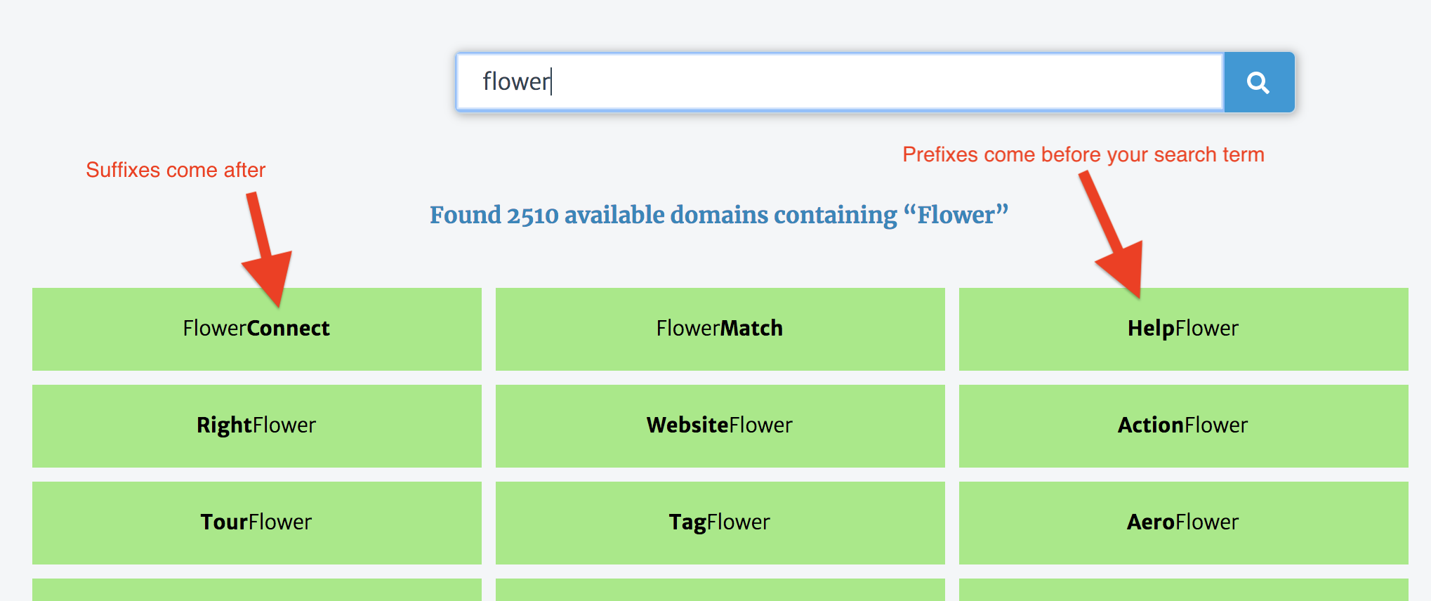 search domain names