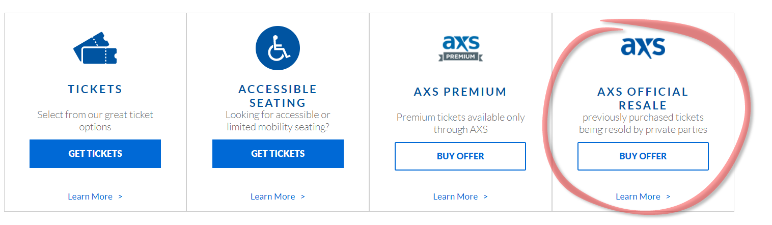 how to sell AXS tickets
