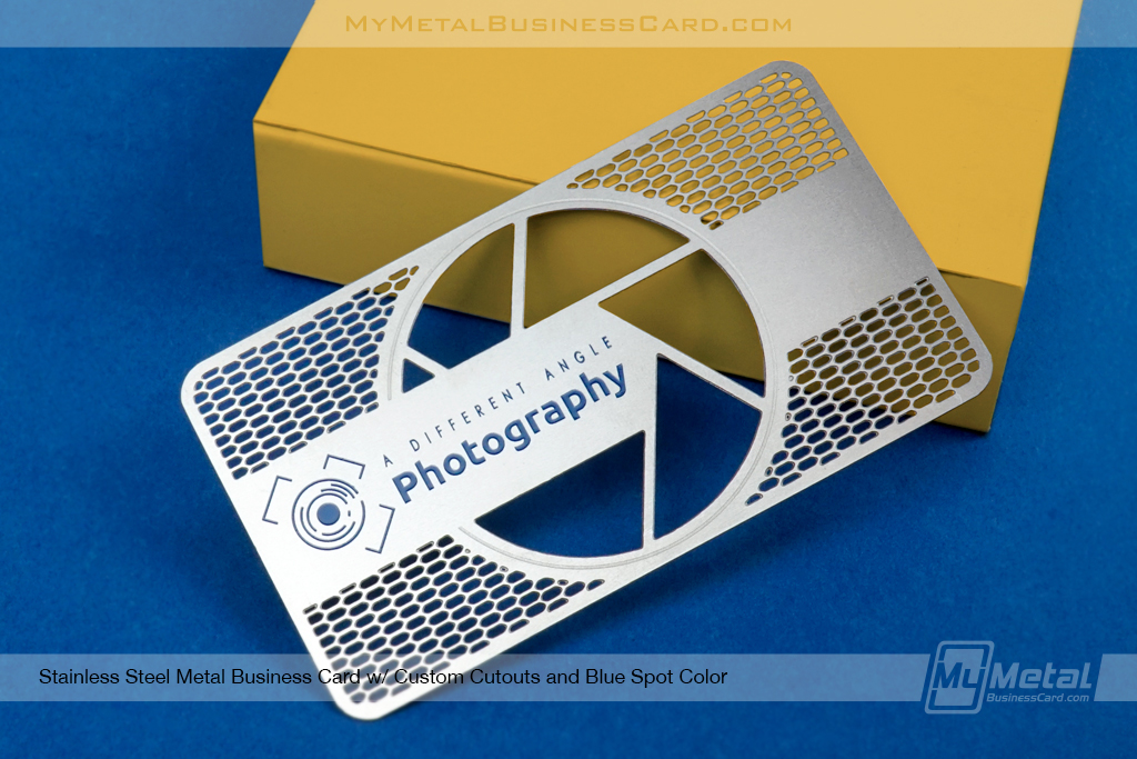 Brushed stainless steel cards