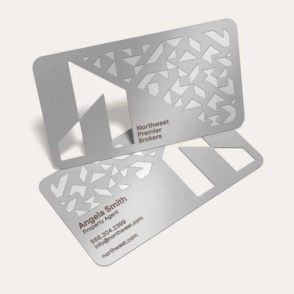 Mirror finish stainless steel cards
