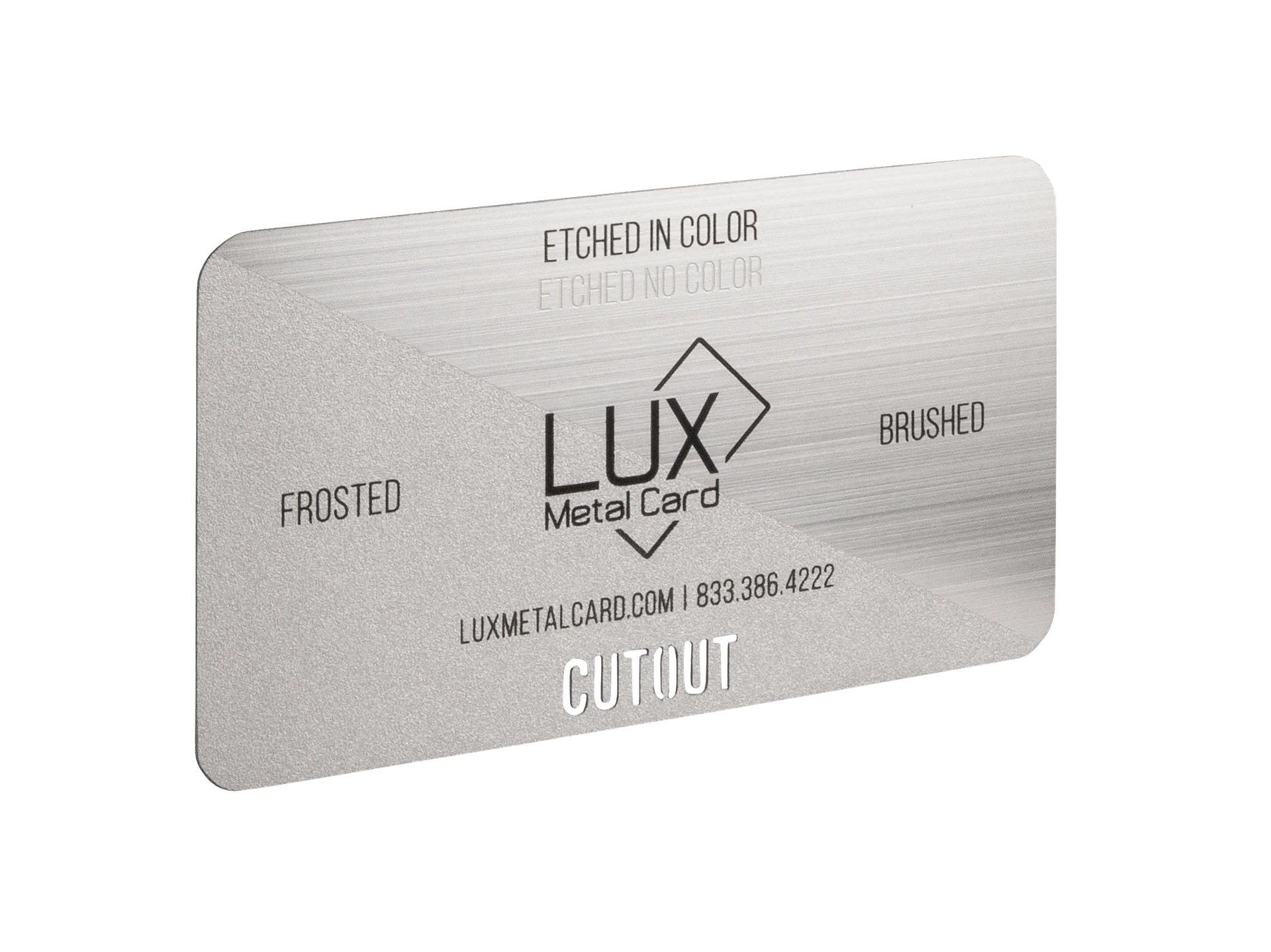 Mirror finish stainless steel cards