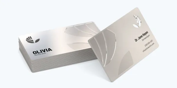 Matte black stainless steel cards