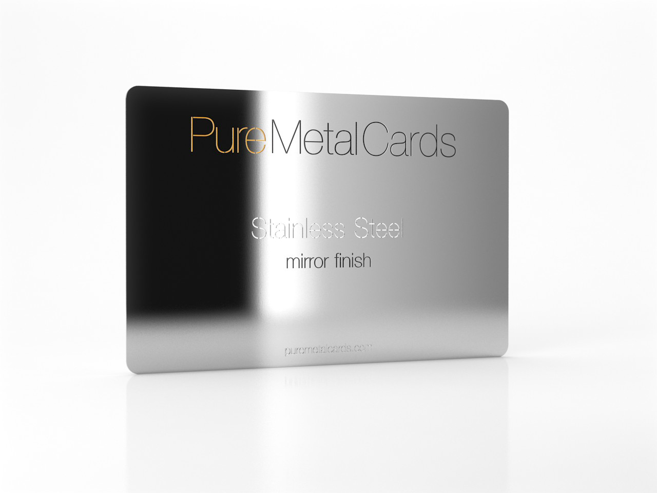 Laser engraved stainless steel cards