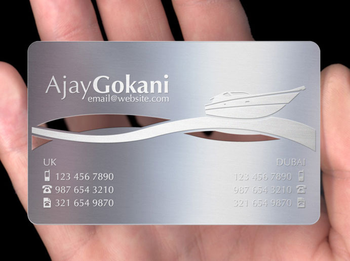 Heavy stainless steel business cards