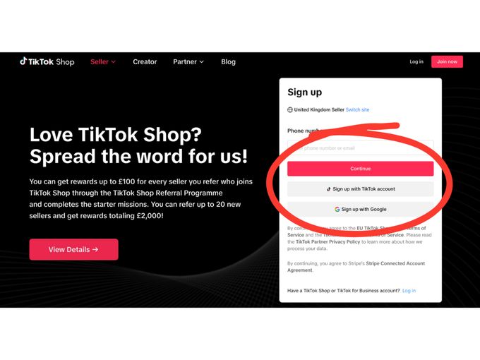 TikTok Shop Seller Center