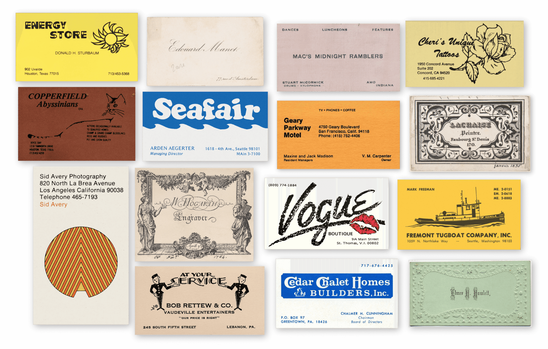 serif font business cards