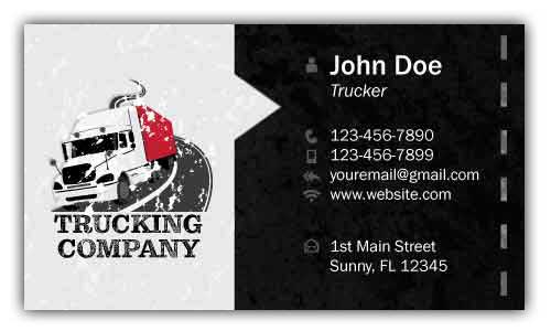 truck driver business cards